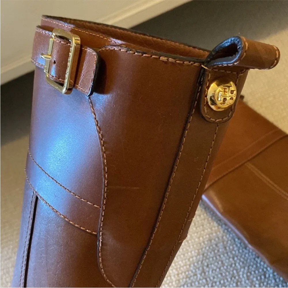 Tory Burch Brown Leather Knee-High Boots Women’s Size 7